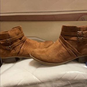 SO Women's Brooklyn Ankle Booties Straps Low Heel